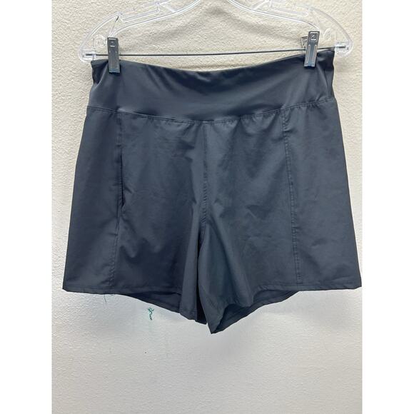 Hurley Swimsuit Shorts Black Athletic Pull On Board Stretch Women Beach SZ M - Picture 1 of 4